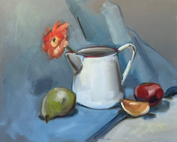 "Still-life with White Pitcher" by Nancy Livengood