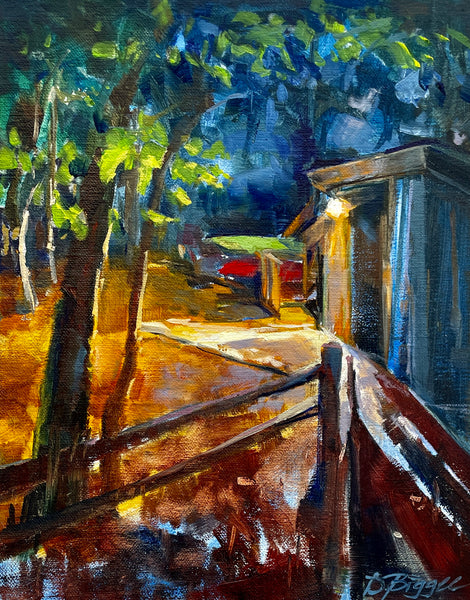 "Boat House At Night" by Donna Biggee