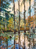 "Low Country Cypress and Waterlilies" by Mimi Diamond