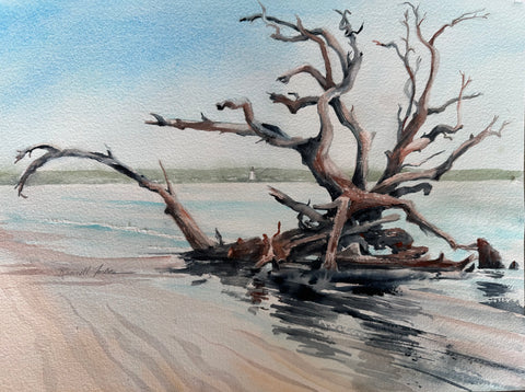 "Low Tide at Driftwood Beach" by Kathy Rennell Forbes