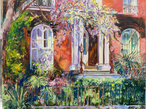 "Mercer House with Wisteria" by Mimi Diamond