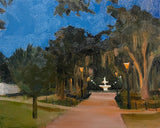 "Forsyth Fountain at Dusk" by Adrienne Berkland