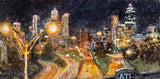 "Exploring Atlanta by Night; Jackson Street Bridge" by Susan D. Waters