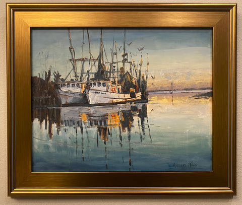 "Shrimp Boats at Dusk" by Michael Mills