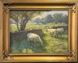 "Field of Sheep Atop the Mendips Study" by Trijsten Leach