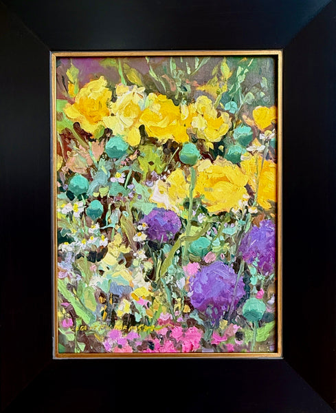 "Allium & Yellow Roses" by Lori Keith Robinson