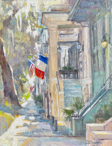 "Flags Down Jones Street" by Donna R. Biggee