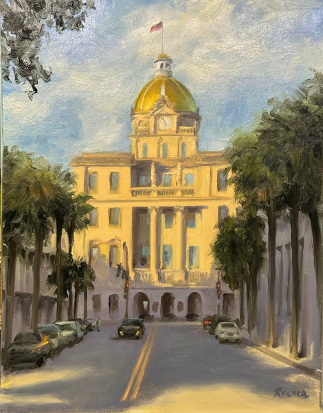"Afternoon Light on the Dome - City Hall Savannah" by Diane Reeves