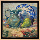 "Pitcher Plate And Pear" by Keith Burgess