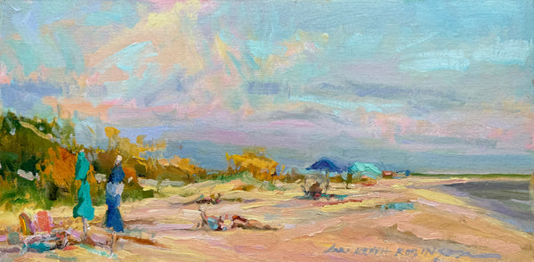 "Beach Umbrellas, Moody Skies" by Lori Keith Robinson