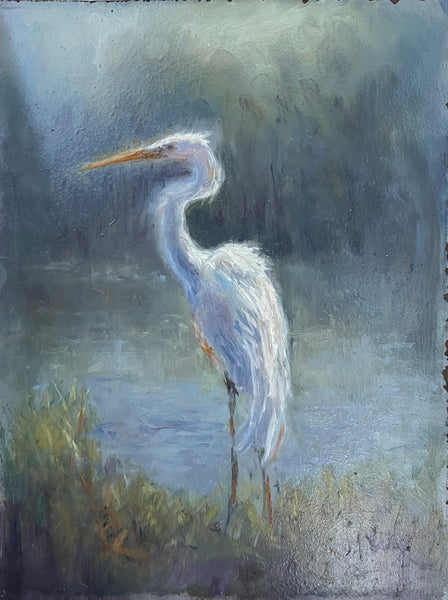 "White Heron" by Mary Veiga