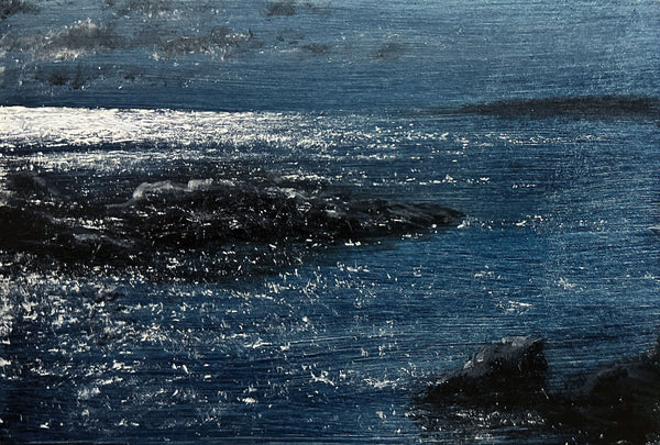 "Full Moon on the Harbor" by Lisa Lebofsky